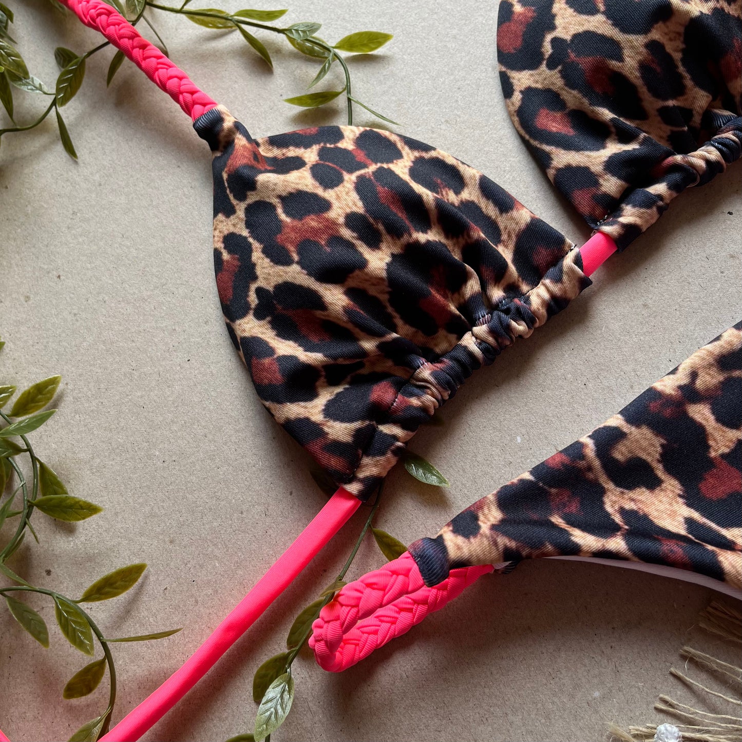 Pink Leopard - Bikini Top