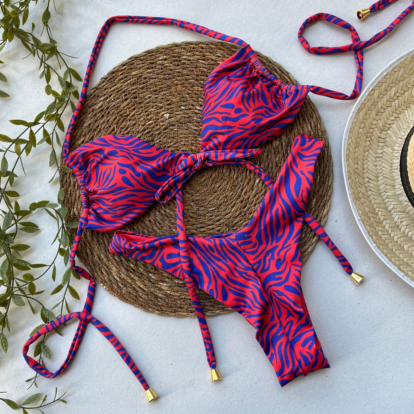Midnight Zebra - Bikini Set