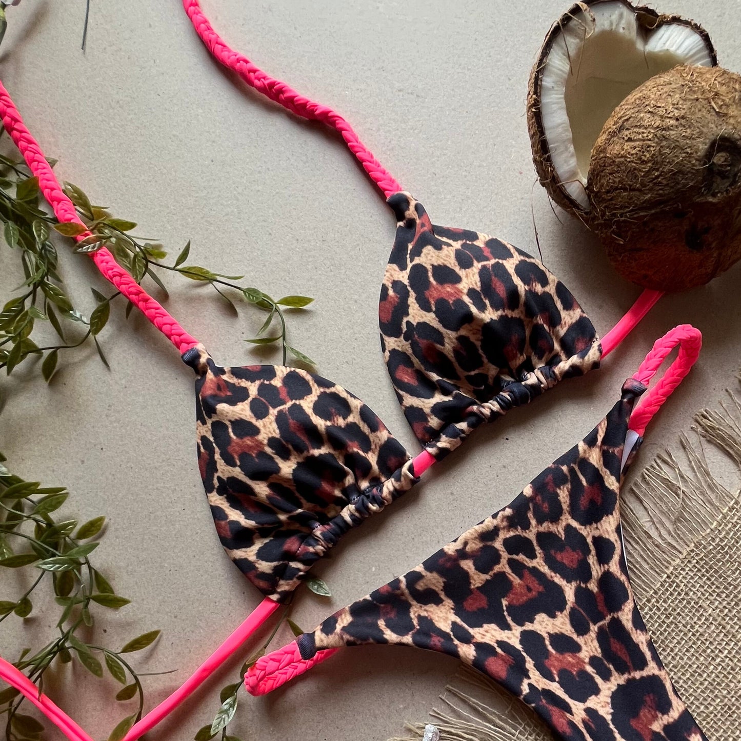 Pink Leopard - Bikini Top