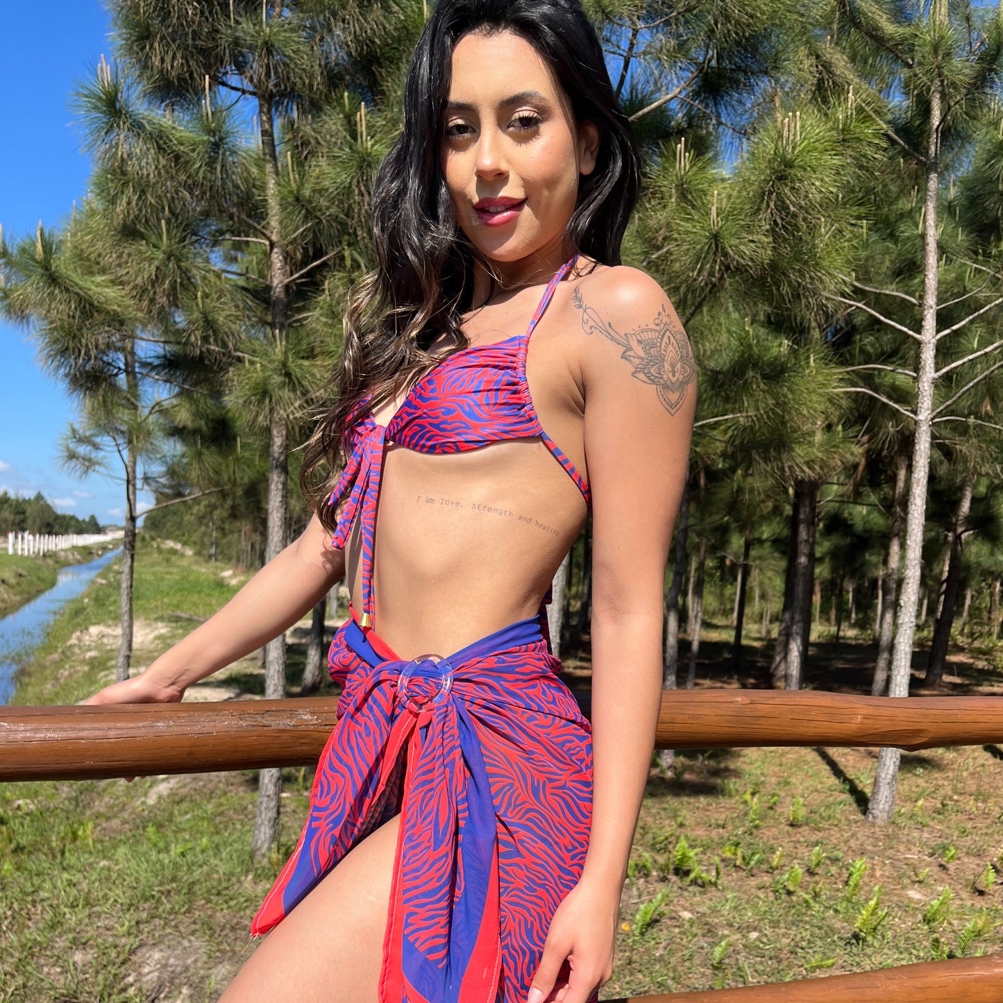Midnight Zebra - Bikini Top