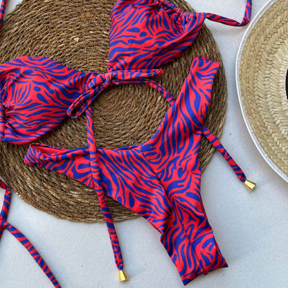 Midnight Zebra - Bikini Set