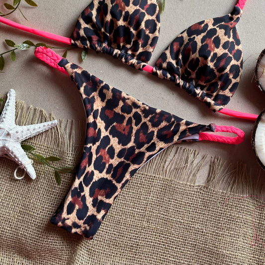 Pink Leopard - Thong Bottom