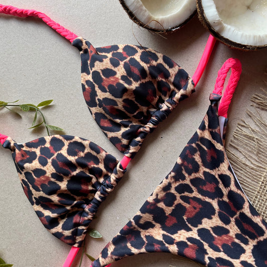 Pink Leopard - Bikini Top