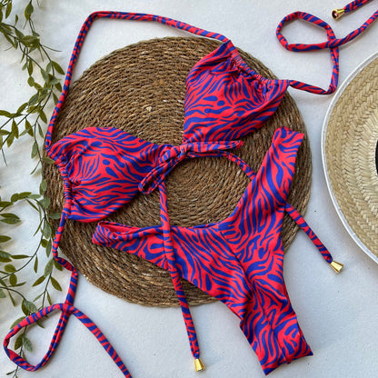 Midnight Zebra - Bikini Set