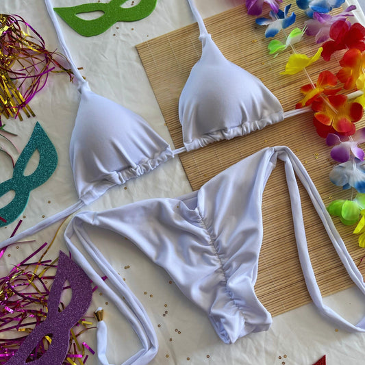 Brazilian Bom Bom - White Bikini Set
