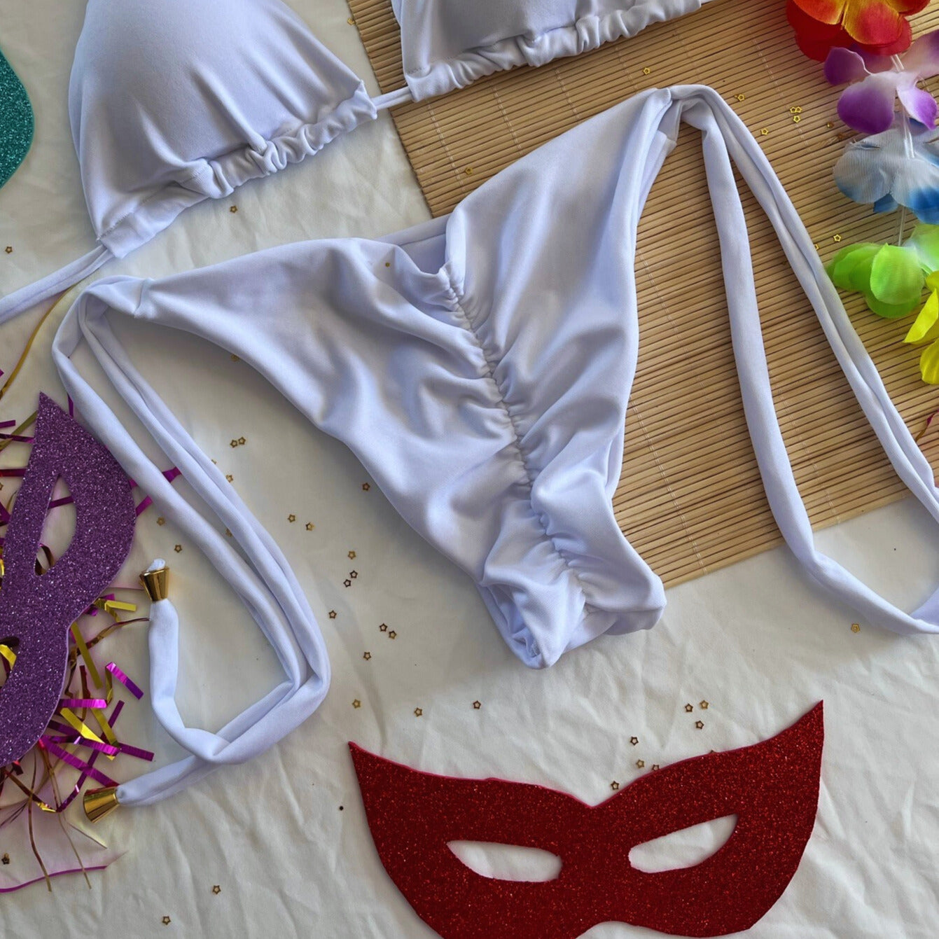 Brazilian Bom Bom - White Bikini Set