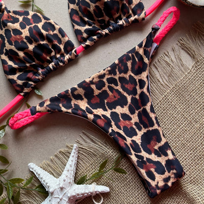 Pink Leopard - Thong Bottom