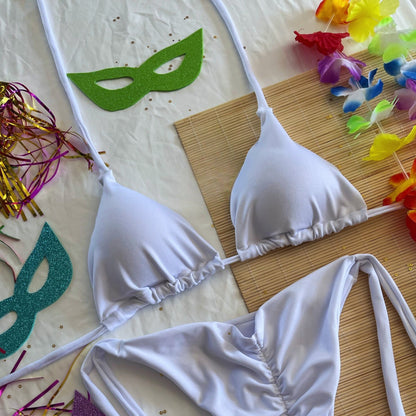 Brazilian Bom Bom - White Bikini Set