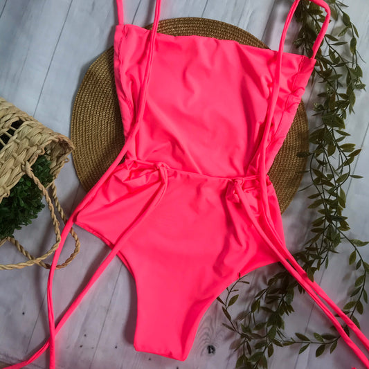 Cheeky One Piece - Neon Pink