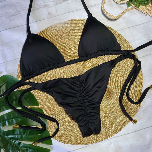 Brazilian Bom Bom - Black Bikini Set