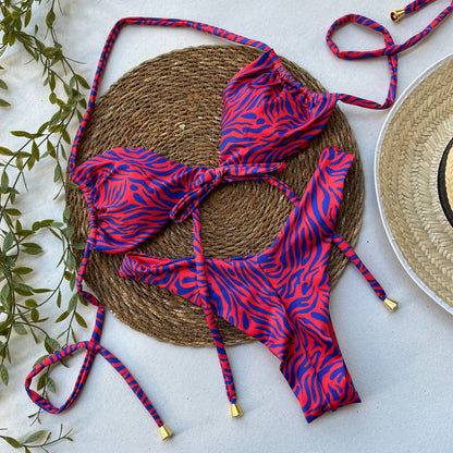 Midnight Zebra - Bikini Set